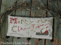 Merry Christmas Hanging Sampler - Cross Stitch Pattern