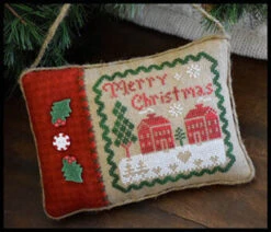Merry Christmas Pillow - Cross Stitch Pattern