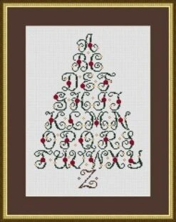 Christmas Tree Alphabet Holiday Sampler - Cross Stitch