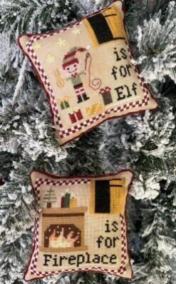 Christmas Alphabet - E And F - Cross Stitch Pattern