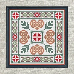 Folkart Christmas Tile - Cross Stitch Pattern