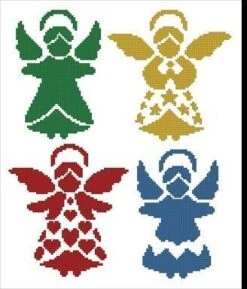 Angel Silhouettes - Christmas Cross Stitch Pattern