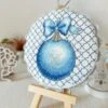 Christmas Ornament Blue Silver Ball - Cross Stitch Pattern