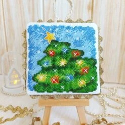 Starry Night Christmas Ornament - Cross Stitch Pattern