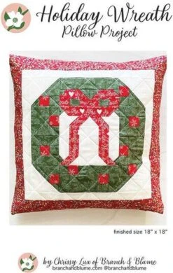 Holiday Wreath Pillow - Christmas Sewing Pattern