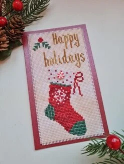 Christmas Sock - Happy Holidays - Cross Stitch Pattern