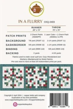 In A Flurry - Christmas Quilt Pattern -Cross Stitch Sales CKQ 2403 1