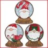 Christmas Snow Globes - Set 3 - Cross Stitch Pattern