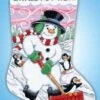 Shoveling Snowman - Christmas Cross Stitch Kit