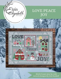 Love Peace Joy - Christmas Cross Stitch Pattern