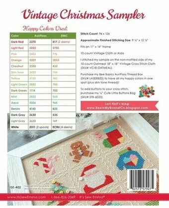 Vintage Christmas Sampler - Cross Stitch Pattern 2 Vintage Christmas Sampler - Cross Stitch Pattern - Image 2