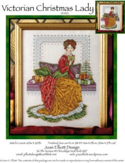 Victorian Christmas Lady - Cross Stitch Pattern