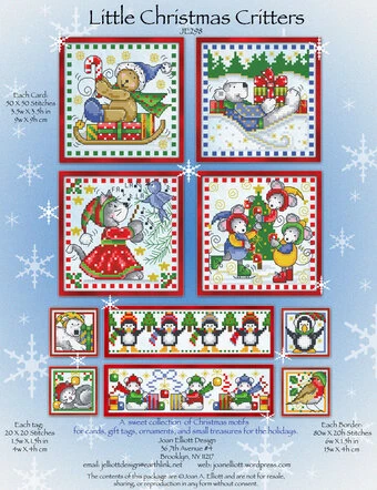 Little Christmas Critters - Cross Stitch Pattern 1 Little Christmas Critters - Cross Stitch Pattern