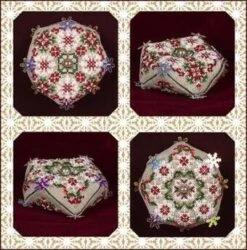 Christmas Snowfall Biscornu - Cross Stitch Pattern