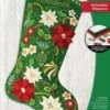 Poinsettia Elegance - Christmas Stocking - Felt Applique Kit
