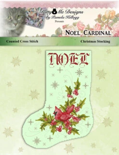Noel Cardinal Christmas Stocking - Cross Stitch Pattern