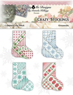 Crazy Stockings Ornaments - Christmas Cross Stitch Pattern