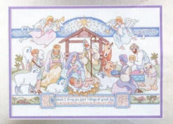 Nativity With Angels - Christmas Cross Stitch Pattern