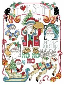 I Love Santa - Christmas Cross Stitch Pattern