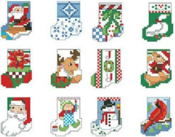 Littlest Stocking Christmas Ornaments - Cross Stitch Pattern