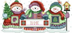Festive Snowmen - Christmas Cross Stitch Pattern