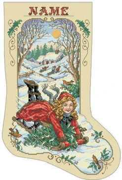 Bygone Days Christmas Stocking - Cross Stitch Pattern