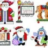 Checkered Christmas Ornament Set 2 - Cross Stitch Pattern