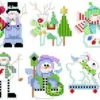 Checkered Christmas Ornament Set 3 - Cross Stitch Pattern