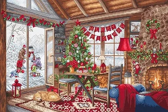 Christmas Cabin - Cross Stitch Kit 1 Christmas Cabin - Cross Stitch Kit
