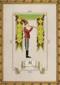 Eleven Pipers Piping - 12 Days Of Christmas - Cross Stitch