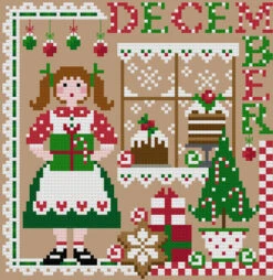 Miss December - Christmas Cross Stitch Pattern