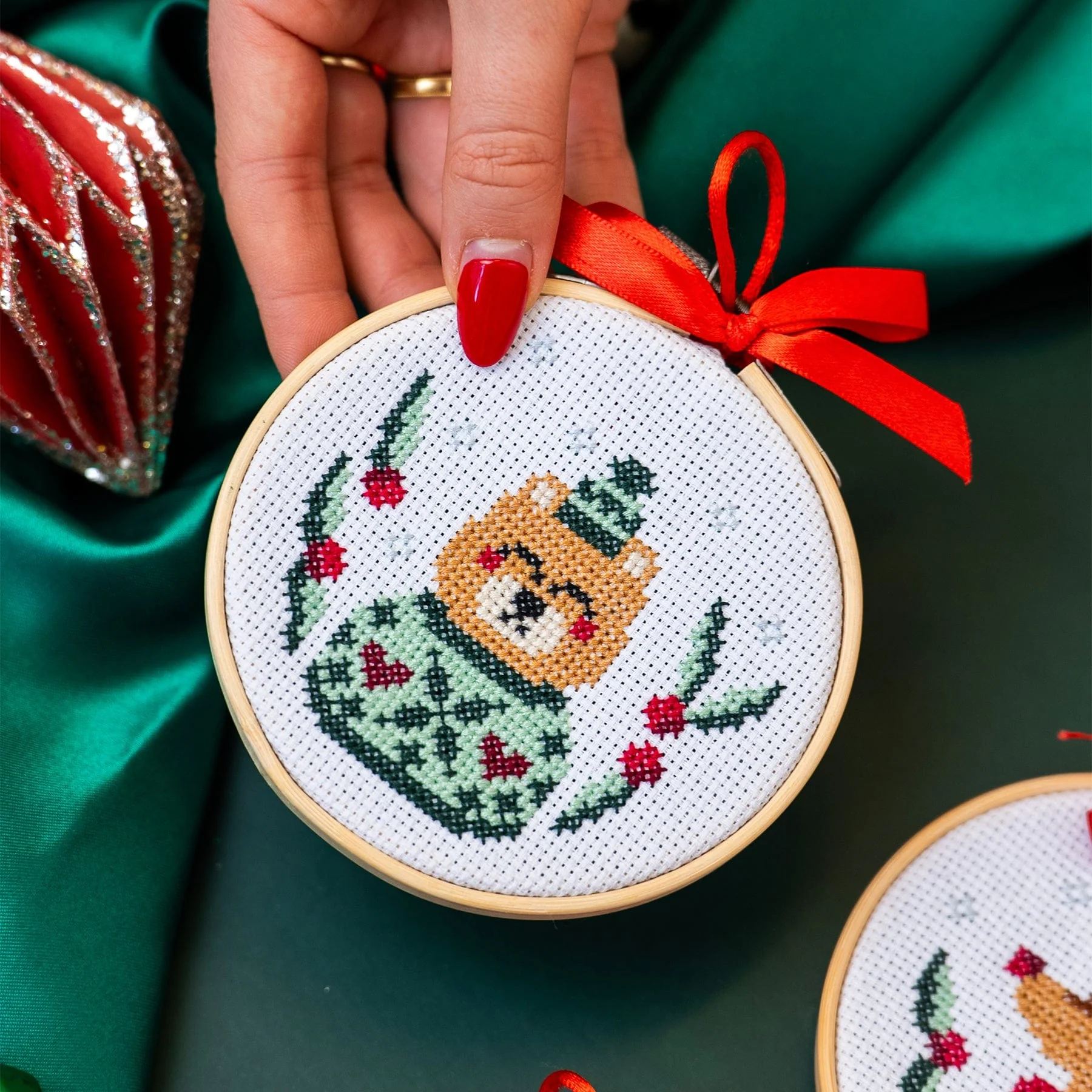 Cross Stitch Sales -Cross Stitch Sales craft club co cross stitch kit festive friends christmas mini ornaments cross stitch kit 35673444253885